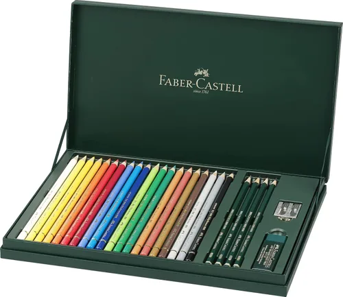 Vista 4 de Faber-Castell Art & Graphic Polychromos - Lápiz de color, set de regalo, medios mixtos, multicolor, conjunto de regalo de policromos, para arte