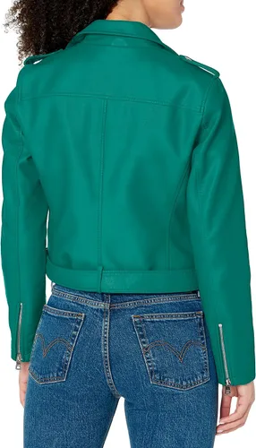 Vista 3 de Levi's - Chaqueta de motociclista de piel con cinturón para mujer (tallas estándar y extragrandes)