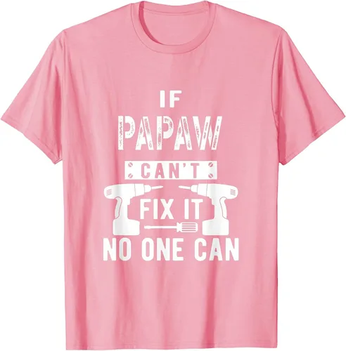 Vista 3 de If Papaw Can't Fix It No One Can Grandpa T-Shirt Asphalt Grey