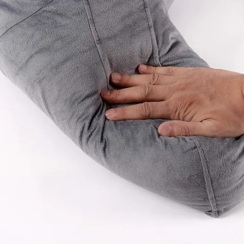 Vista 8 de Cheer Collection - Almohada de lectura y juego de espuma con reposabrazos y funda de terciopelo lavable