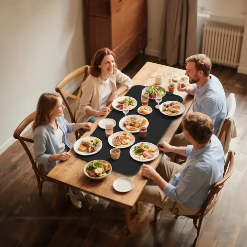 Vista 6 de Tapete de calentamiento para alimentos – Bandeja de calentamiento eléctrica, XXL (36 x 16 pulgadas), tapete calentador de alimentos