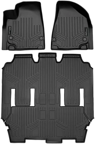 Vista 5 de SMARTLINER Juego de revestimientos de 3 filas de ajuste personalizado compatible con Chrysler Pacifica 2021-2025