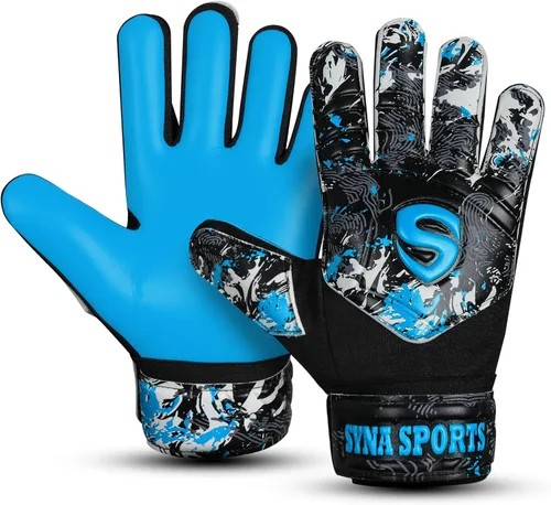 Vista 7 de Guantes de portero de fútbol para niños y jóvenes, guantes de portero de fútbol de 0.157 pulgadas (0.157 in), antideslizantes, resistentes, palma