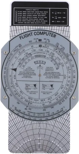 Vista 4 de E6B Flight Computer Plastic Aviation for plotter Tool Transparent ABS Flight Ruler for Pilot Training Aviation Slide Rule E6B Calculator for