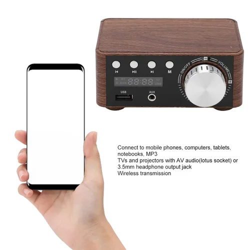 Vista 6 de Mini Bluetooth 5.0 Amplificador 50W 50W Canal HiFi Digital Audio Estéreo