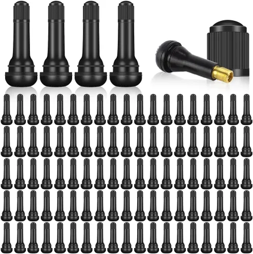 Vista 8 de Mandark 20 vástagos de válvula de neumático TR413 para automóvil, vástagos de válvula automotriz a presión, orificios de llanta sin cámara de 0.453