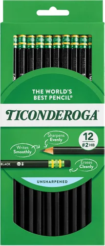 Vista 10 de Ticonderoga Lápices de madera, 2 HB suaves, negro, 24