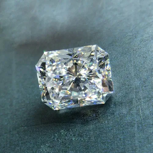 Vista 3 de Star Fire Moissanita suelta de piedra suelta de moissanita de corte radiante, piedras preciosas sueltas con claridad DVVS1 para colgante, anillo