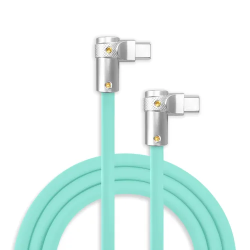 Vista 25 de chubbycable FlexElbow - Cable de carga rápida de 90 grados y 240 W, cable USB C en ángulo recto, cable de carga de silicona compatible con iPhone