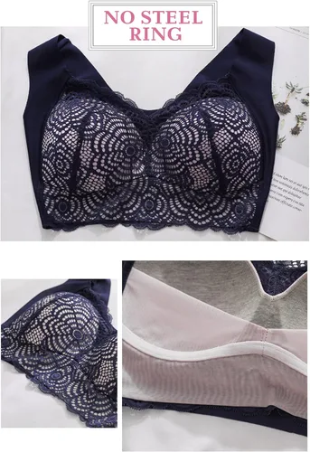 Vista 5 de Lymphvity Detoxification and Shaping & Powerful Lifting Bra Women Wireless Lace Sports Sleep Lifting Bra