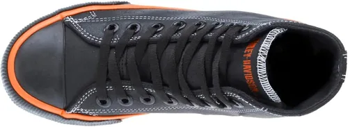 Vista 6 de HARLEY-DAVIDSON FOOTWEAR Nathan para hombre, NegroNaranja Vulcanizado Hi-top