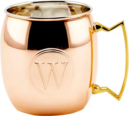 Vista 23 de Old Dutch International Taza sólida Moscow Mule, 16 onzas, monograma A, cobre