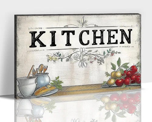 Vista 18 de GUTTATY Imágenes de cocina, arte de pared, pintura colorida de frutas y verduras para comedor, restaurante, regalo del día de la madre para abuela