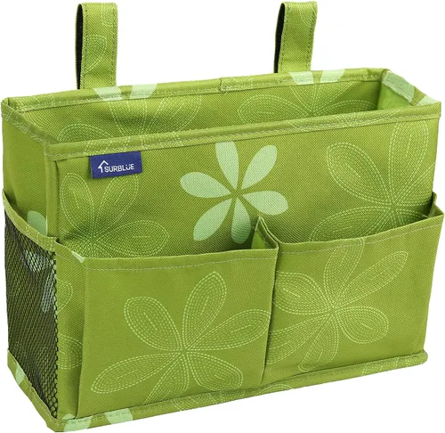 Vista 34 de Surblue Organizador de cama colgante para mesita de noche, bolsa de almacenamiento con bolsillo para literas y camas de hospital, habitaciones
