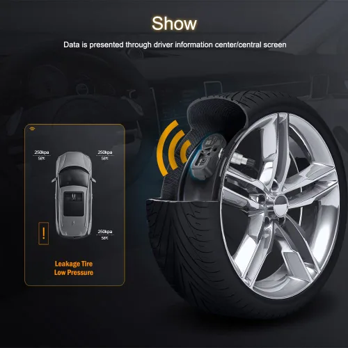 Vista 5 de ROADFAR Sistema de monitoreo de presión de neumáticos programado de 315 MHz, sensor TPMS para Lexus para Scion para Toyota 4 unids 4260706011
