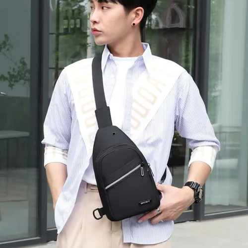 Vista 7 de Crossbody Sling Bag, Waterproof Sling Backpack Bag with USB Charging Port, Small Sling Crossbody Chest Shoulder Bag