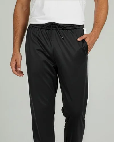 Vista 5 de Real Essentials Paquete de 3 Pantalones deportivos de tricot, informales, deportivos y activos, con parte inferior abierta y bolsillos para hombre
