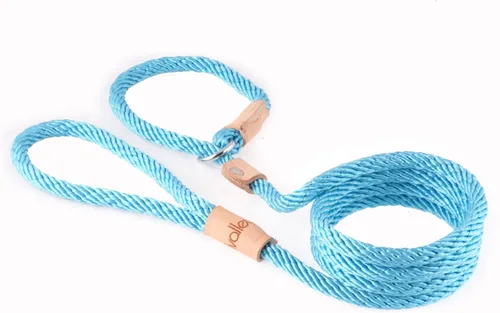 Vista 4 de Alvalley Correas de cuerda para perros con tapón, correas antideslizantes para mascotas para perros, correa suave trenzada sin tirones, ajustable