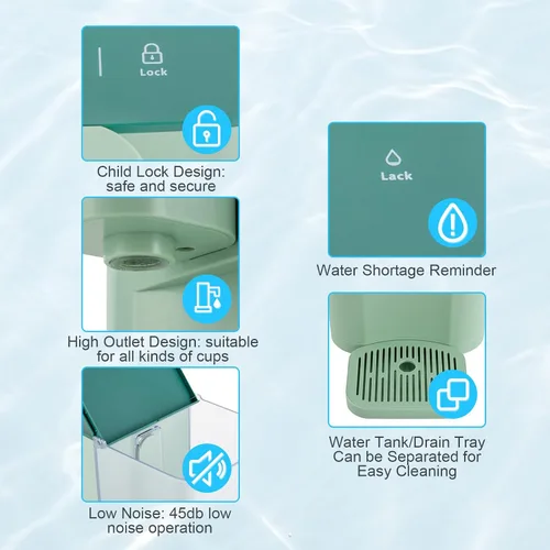 Vista 5 de Dispensador de agua caliente instantáneo, hervidores eléctricos, sistema de agua instantáneo de encimera para calentamiento y salida rápidos, 5