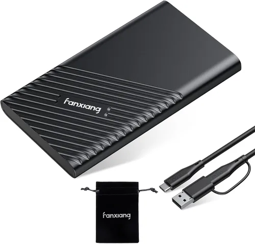 Vista 9 de fanxiang SSD externo portátil de 500 GB, hasta 2000 MB/s, unidad externa de estado sólido USB C, disco duro externo, USB 3.2 Gen2*2 Type-C SSD