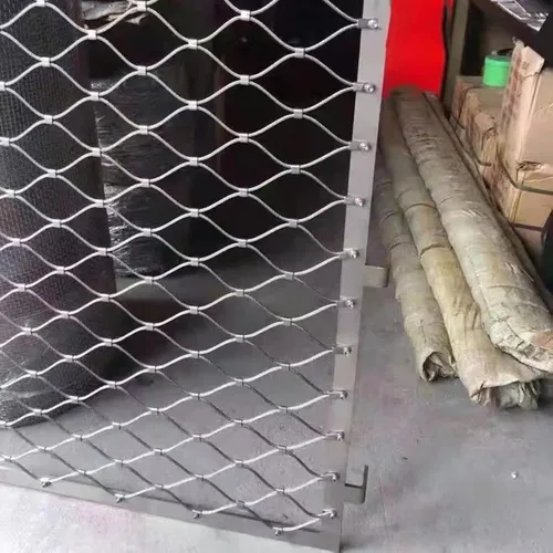 Vista 2 de VXHCS Red de cuerda de acero inoxidable 304, cuerda de alambre de escalera de balcón, red de cercado de ciervos duradera, valla de barrera de aves