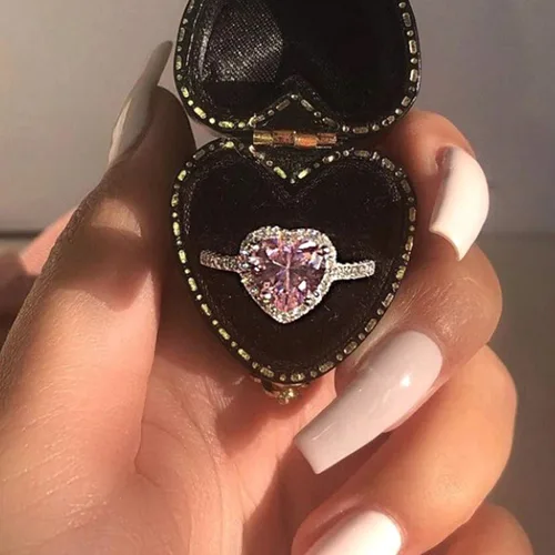 Vista 16 de Iumer - Anillo de zircón de dos piezas con incrustaciones de diamantes de imitación artificiales para mujer, talla 6-10.
