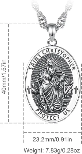 Vista 8 de CELESTIA Medallas de plata de ley 925 San MiguelSan CristóbalSan BenitoSan GabrielVirgen MaríaJesúsCaravacaMetatrónSello de los Siete Arcángeles