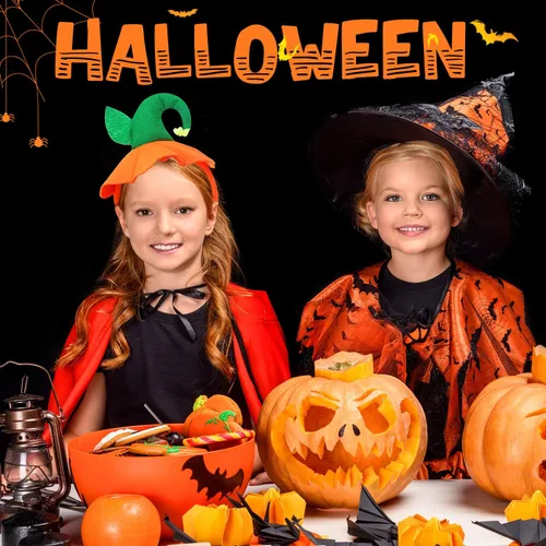 Vista 6 de Halloween calabaza diadema Halloween disfraz calabaza headwear