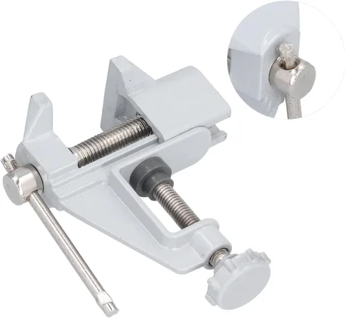 Vista 3 de Tornillo de mesa, herramienta de tornillo de banco y tubería, abrazadera multifuncional para mesa resistente, abrazadera de tornillo de banco