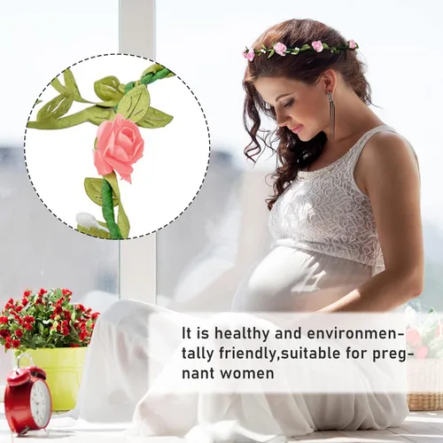 Vista 5 de Diademas de guirnaldas florales AWAYTR, corona con flores de moda bohemia, para mujer