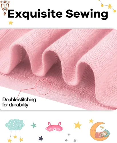 Vista 4 de KOBERO Pijamas de Navidad para niños y niñas de 18 meses-12 años, ropa de dormir 100% algodón