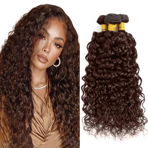 Vista 55 de Color 30 paquetes de cabello humano marrón onda del cuerpo paquetes 8 10 12 pulgadas brasileño virgen Remy extensiones de cabello humano doble trama