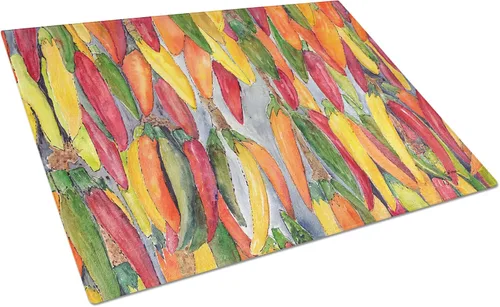 Vista 53 de Caroline's Treasures 1002LCB Barq's, Crabs and Spices Tabla de cortar de vidrio grande decorativa de vidrio templado Tabla de cortar y servir