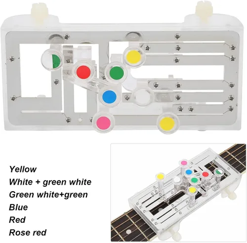Vista 3 de HERCHR Sistema de aprendizaje de guitarra, herramienta de práctica de guitarra clásica, herramientas de aprendizaje de acordes para principiantes