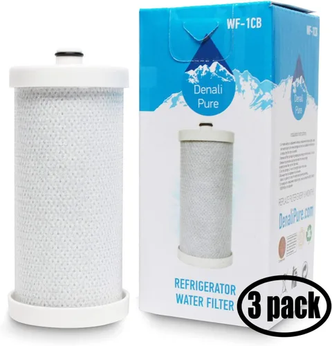 Vista 2 de Paquete de 3 filtros de agua de repuesto para refrigerador White Westinghouse WWSS2601KW3 – Compatible con White Westinghouse WF1CB, WFCB cartucho