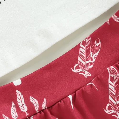 Vista 5 de Mandizy Ropa para bebé recién nacida, ropa de verano con estampado de vaquera occidental, camiseta de manga corta, pantalones cortos con diadema, 3