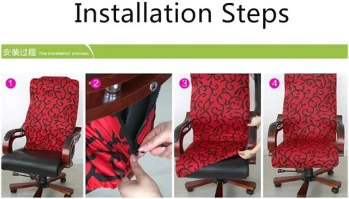 Vista 6 de ELEOPTION Funda de asiento para silla de oficina, respaldo alto, tamaño grande, funda universal para silla de computadora, silla ejecutiva, silla