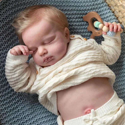 Vista 3 de OYESY Muñecas Reborn Baby Girls de 20 pulgadas hechas a mano, lavables, cuerpo de vinilo suave con anatómicamente correcto, muñeca Reborn que parece