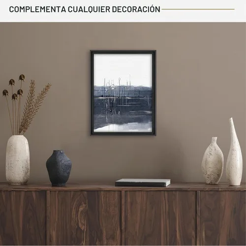 Vista 47 de MCS - Marco flotante de lona, 12 x 16, negro y dorado, paquete de 1
