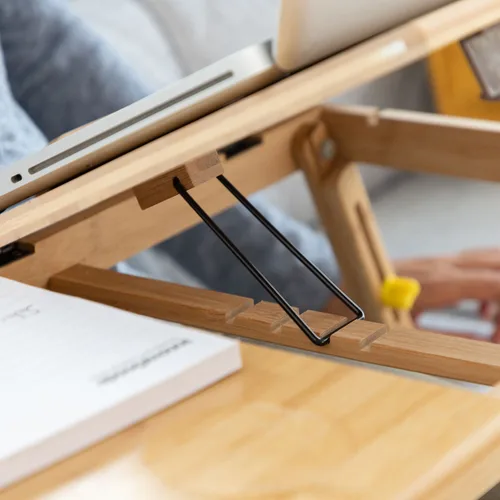 Vista 7 de Mesa Plegable Auxiliar de Bambú Lapwood InnovaGoods