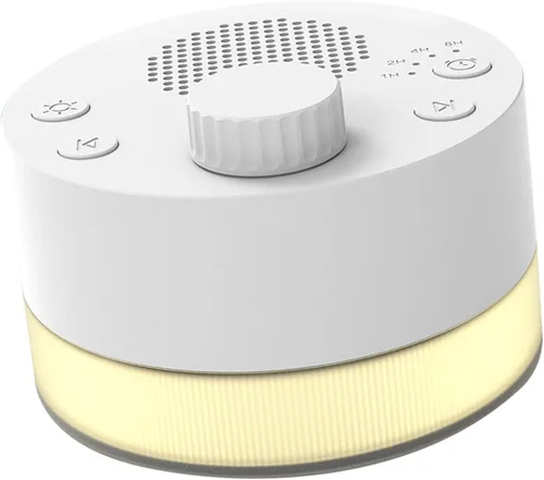 Vista 5 de Máquina inteligente de sonido para dormir con 24 pistas, luz cálida, 4 temporizadores de apagado automático, regalo de vacaciones para bebés