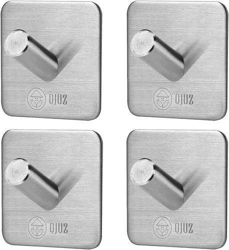 Vista 9 de QJUZ Gancho para bata de doble punta, ganchos adhesivos, ganchos de pared resistentes, ganchos para toallas de acero inoxidable, gancho de ducha
