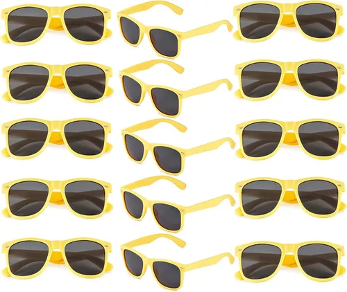 Vista 10 de Gafas de sol clásicas para hombre, paquete de 15 unidades, espejo colorido Negro Espejo
