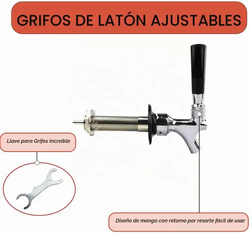 Vista 2 de BACOENG Kit de conversión de refrigerador Kegerator de montaje en puerta de grifo doble sin tanque