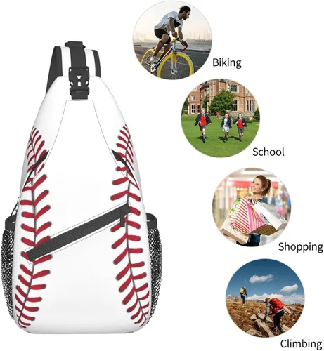 Vista 6 de Bolso bandolera de pecho de vaca casual para mujeres y hombres, bandolera bandolera bandolera bolsa de hombro para viajes, senderismo, gimnasio