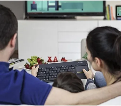 Vista 5 de Logitech - Teclado con Touchpad Logitech K400 Plus Negro
