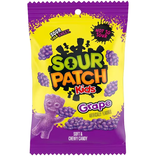 Vista 21 de SOUR PATCH KIDS Caramelos Suaves y Masticables de Fresa, Caramelos a Granel, 12 Bolsas de 8 oz
