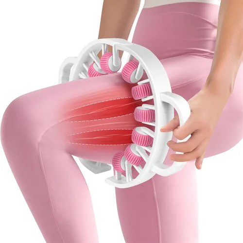 Vista 7 de Rodillo masajeador de drenaje linfático – Herramienta de fascia para piernas, muslos y pantorrillas – Escultura corporal de tejido profundo