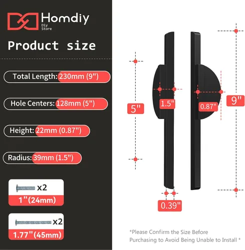 Vista 3 de homdiy Paquete de 2 tiradores negros de media luna para cajones de cocina, manijas de gabinete de cocina, accesorios negros modernos para armarios
