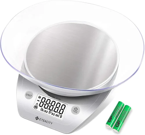 Vista 2 de Etekcity Báscula de alimentos, 11 libras/0.00 oz y Etekcity Smart Scale Digital Weight and Body Fat